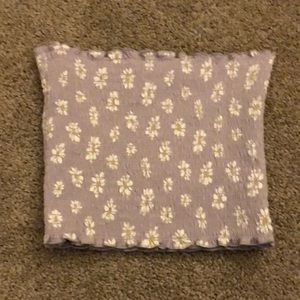 purple flower tube top/plain purple tube top